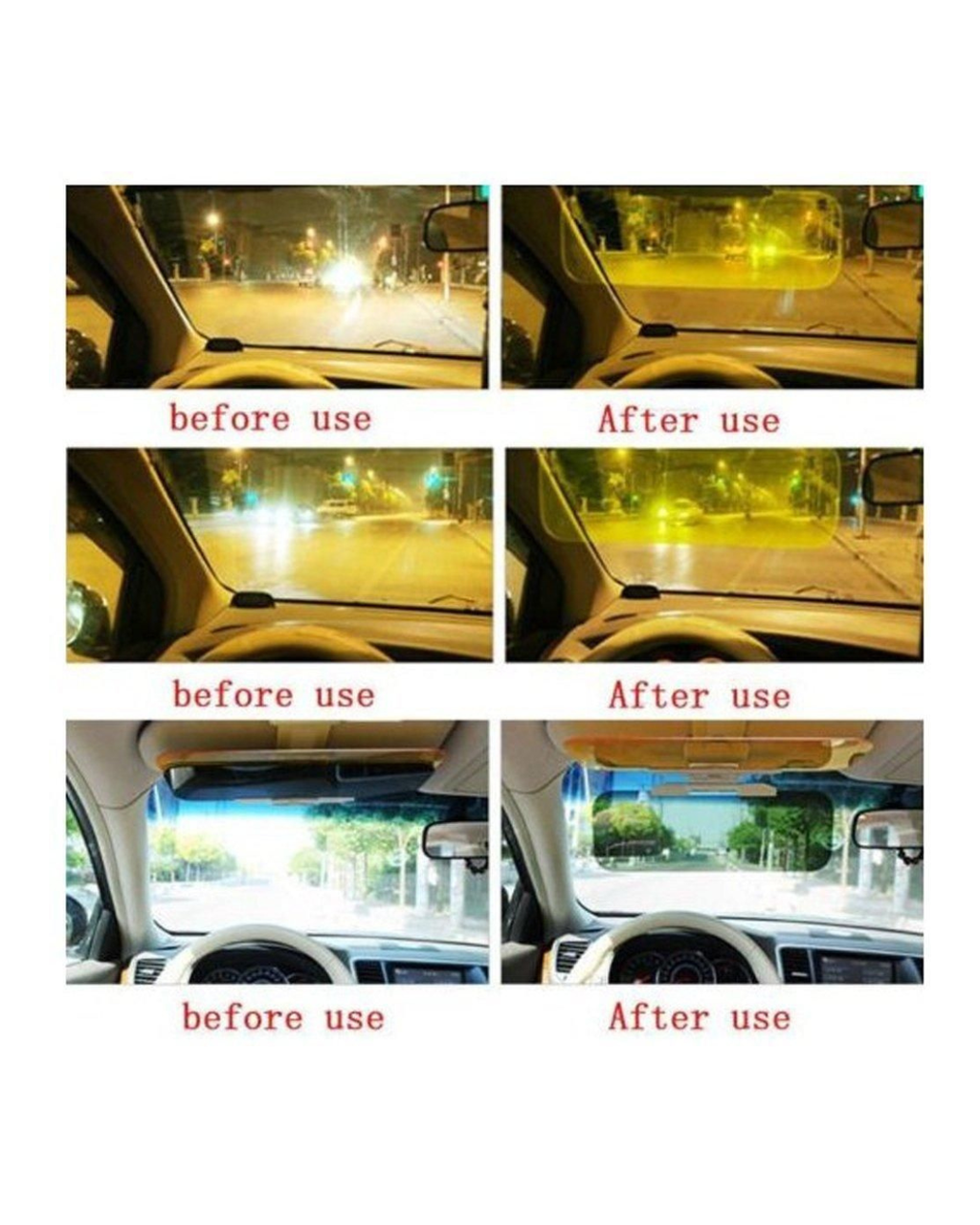 Goggle - Anti-Glare Dazzling Goggle Day & Night Vision Driving Mirror Sun Visors