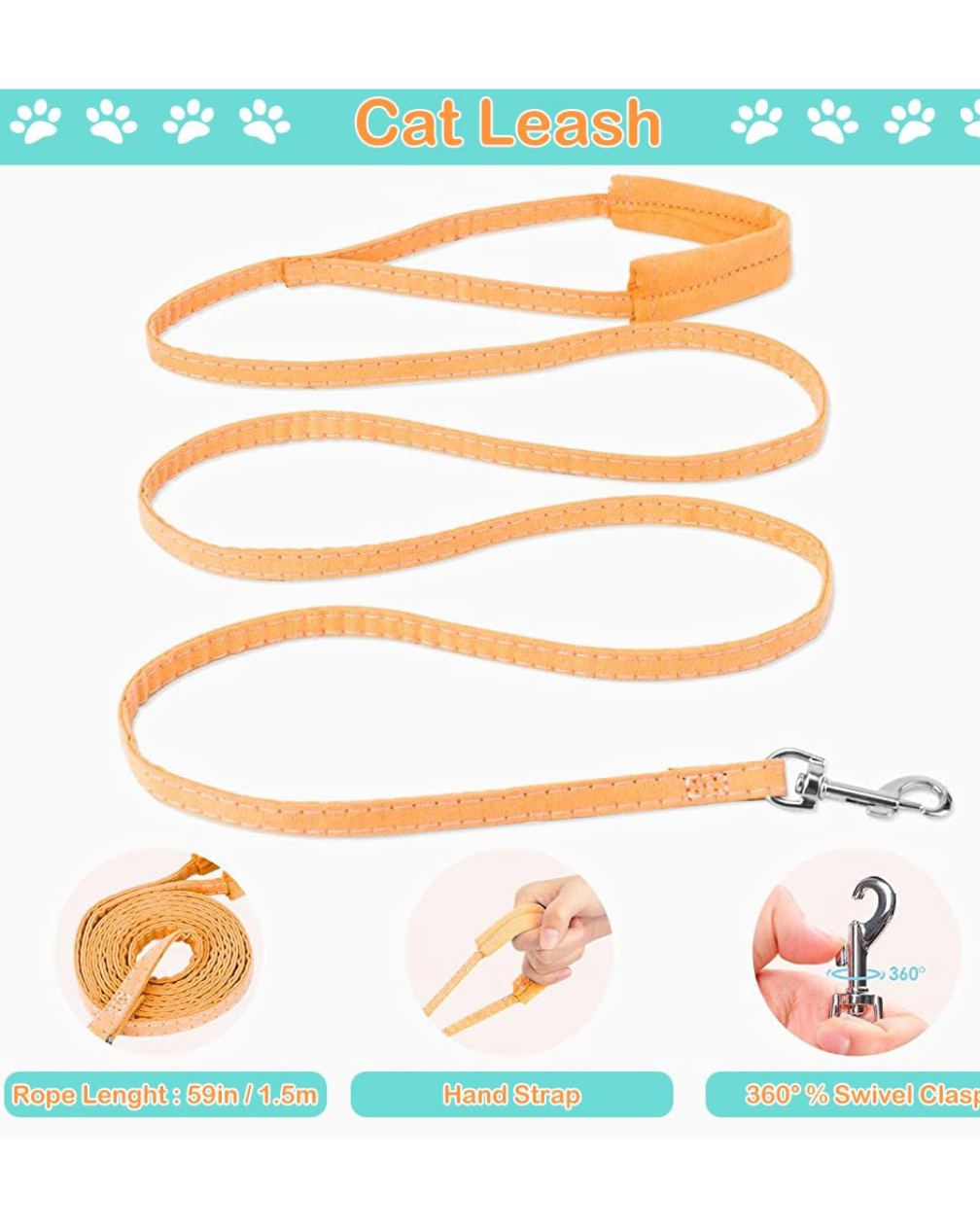 Breathable Vest Harness & Leash Set for Cats and Small Dogs